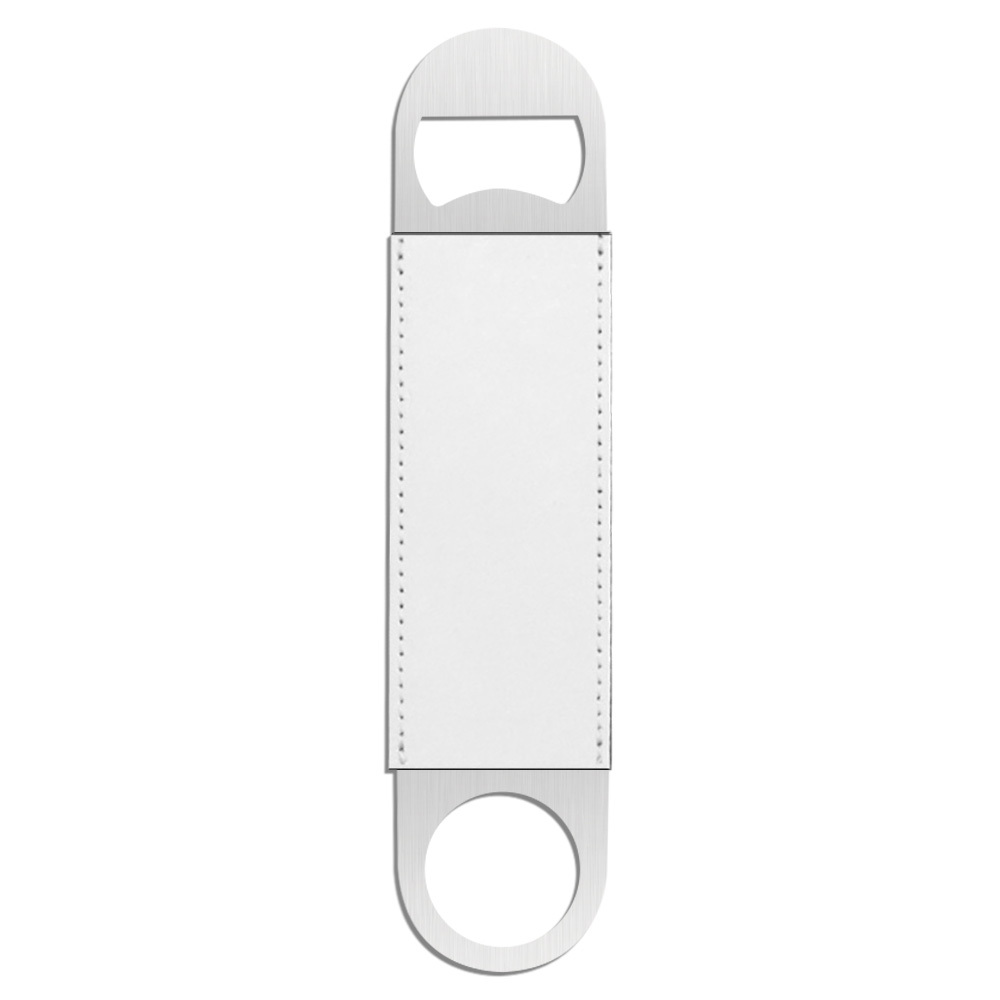 Double-Sided Print Sublimation Metal Bottle Opener with PU; Beer Bottle Opener for Home & Restaurant;Blank Gifts for Heat Transfer
