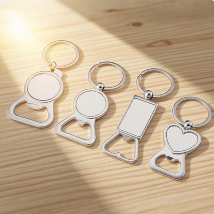Sublimation Zinc Alloy Bottle Opener; Beer Bottle Opener for Kitchen Restaurant; Custom Sturdy  Blank Gifts for Heat Transfer