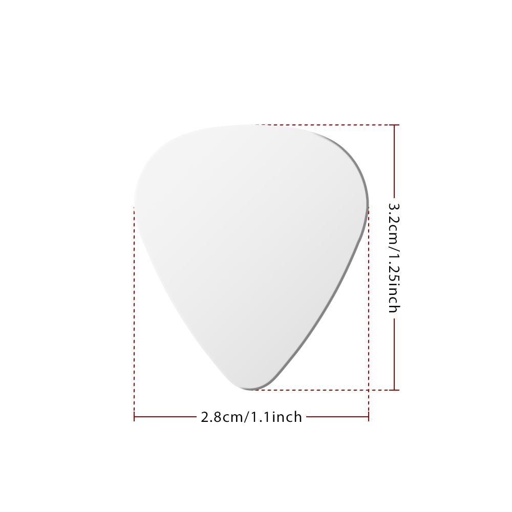Customizable Plain Aluminum Guitar Pick for Heat Transfer; Sublimation Blank DIY Aluminum Guitar Pick
