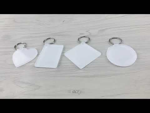 Premium Clear Sublimation Keychain Blanks – High-Quality Customizable Key-Shaped Charms for Vibrant Heat Transfer Prints (DIY Craft Keychains for Photos, Logos & Personalized Gifts)