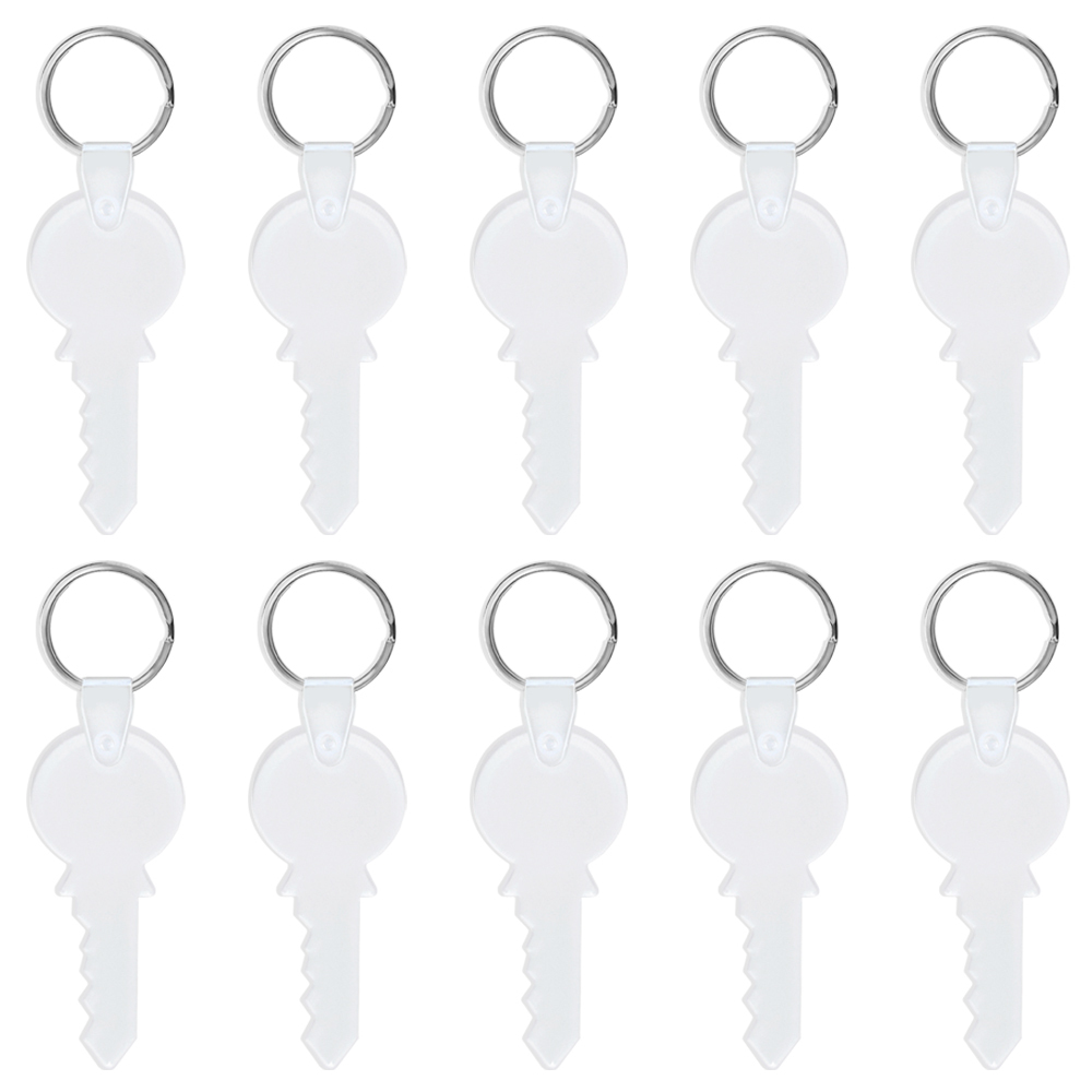 Premium Clear Sublimation Keychain Blanks – High-Quality Customizable Key-Shaped Charms for Vibrant Heat Transfer Prints (DIY Craft Keychains for Photos, Logos & Personalized Gifts)