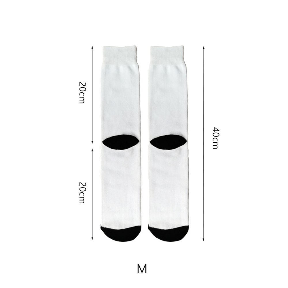 12pcs Sublimation-Ready Blank Polyester Socks – High Socks for Heat Transfer (Customizable for All Ages)