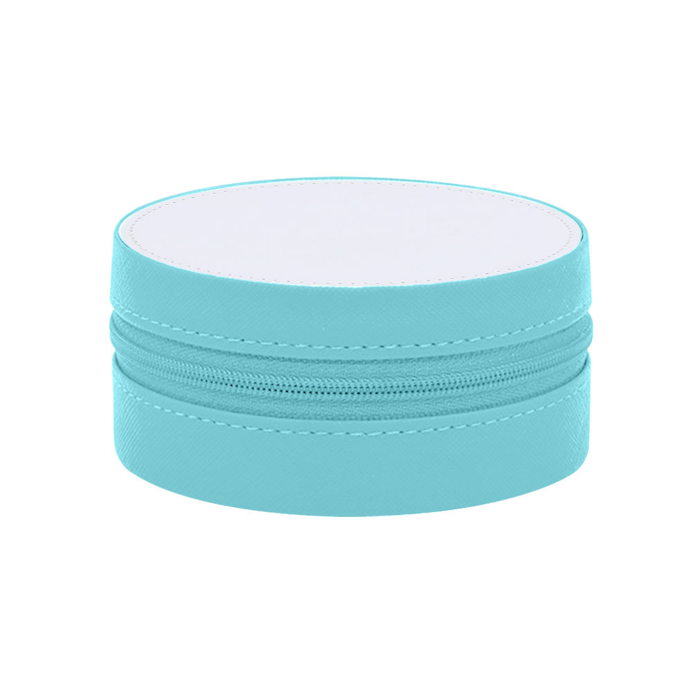 PU Leather Sublimation Jewelry Box; Portable Travel Jewelry Case for Women, Customizable Heat Transfer Storage Organizer