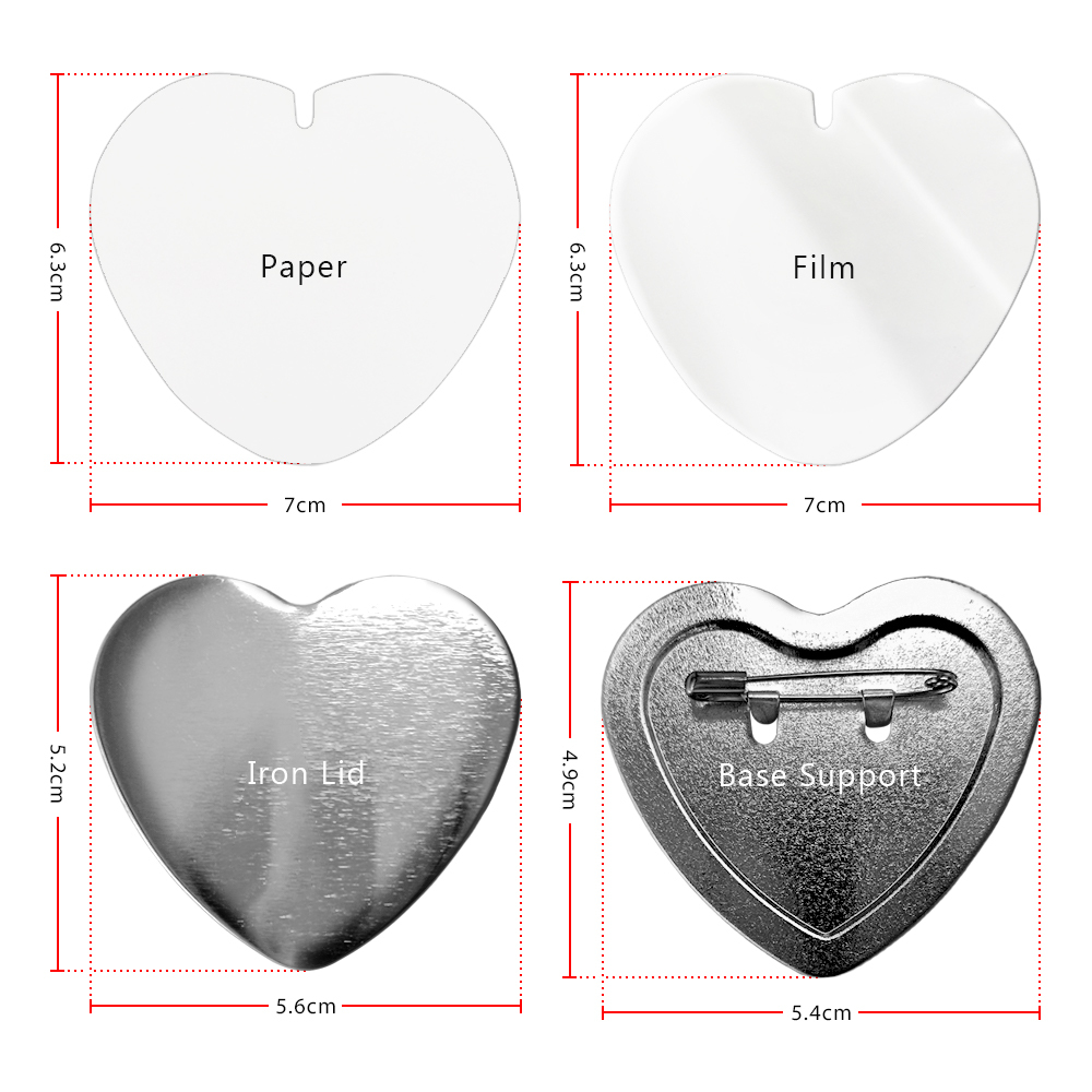 DIY Button Badge Maker Machine – No Installation Required for Square/Round/Heart Shape Buttons (Perfect for Kids & Crafting)