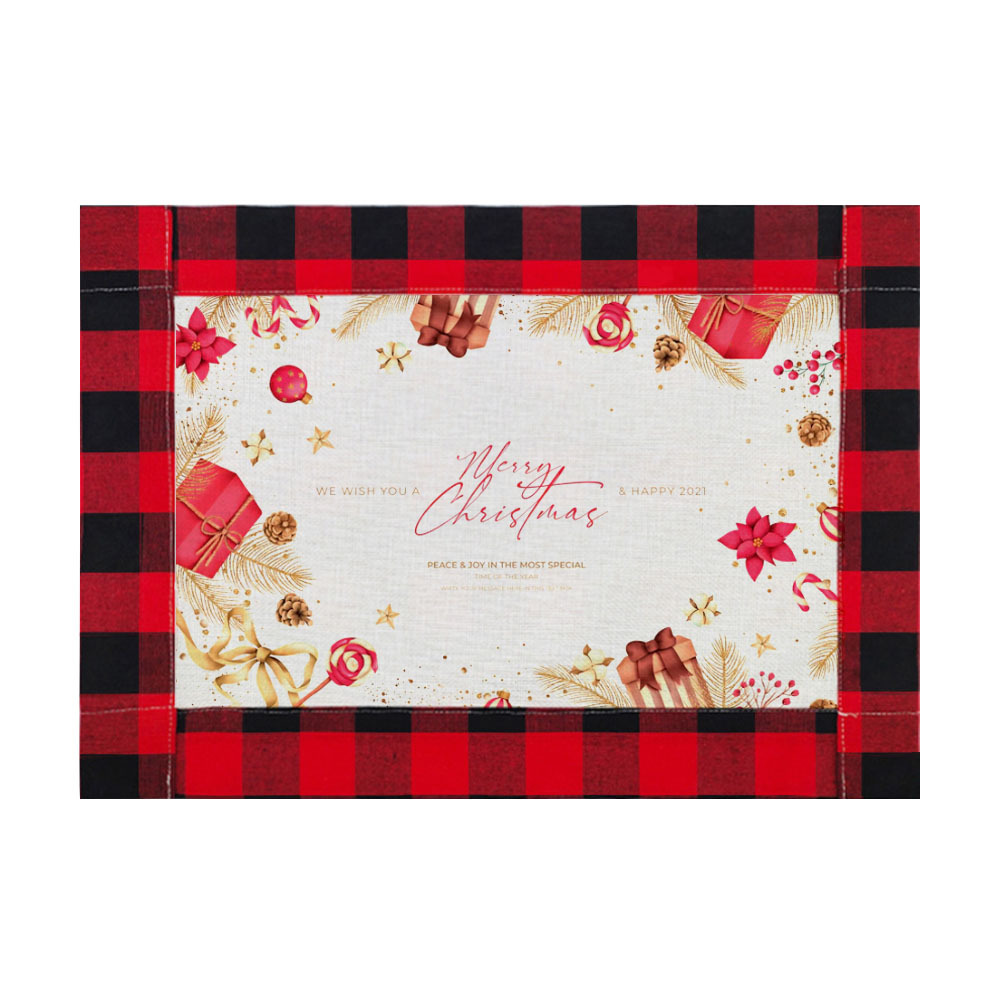 For Christmas Sublimation Blank Linen Placemats – DIY Heat Transfer Washable Table Mats for Holiday Dining, Parties & Special Events