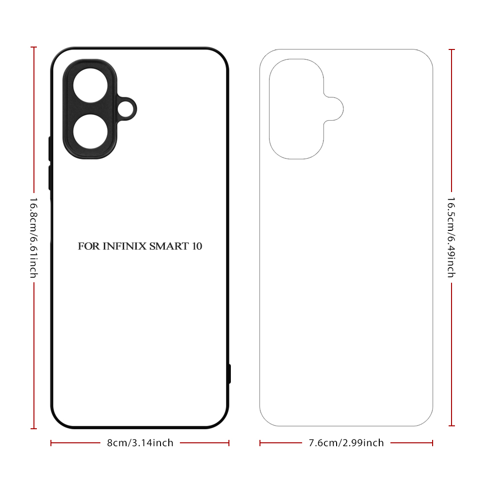 For Infinix Smart 10 Series Customizable 2D Sublimation TPU Case;Wholesale Blank Covers for Heat Transfer for Smart 10/10 Plus