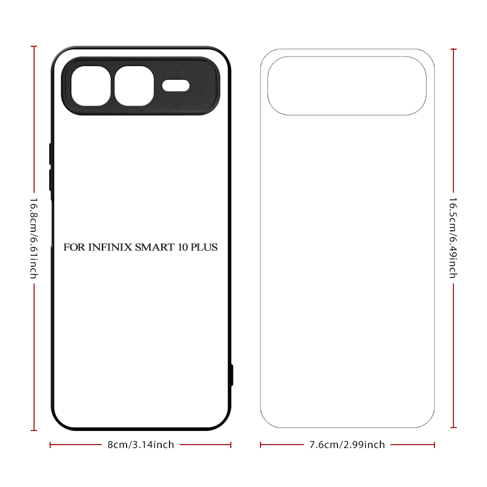 For Infinix Smart 10 Series Customizable 2D Sublimation TPU Case;Wholesale Blank Covers for Heat Transfer for Smart 10/10 Plus