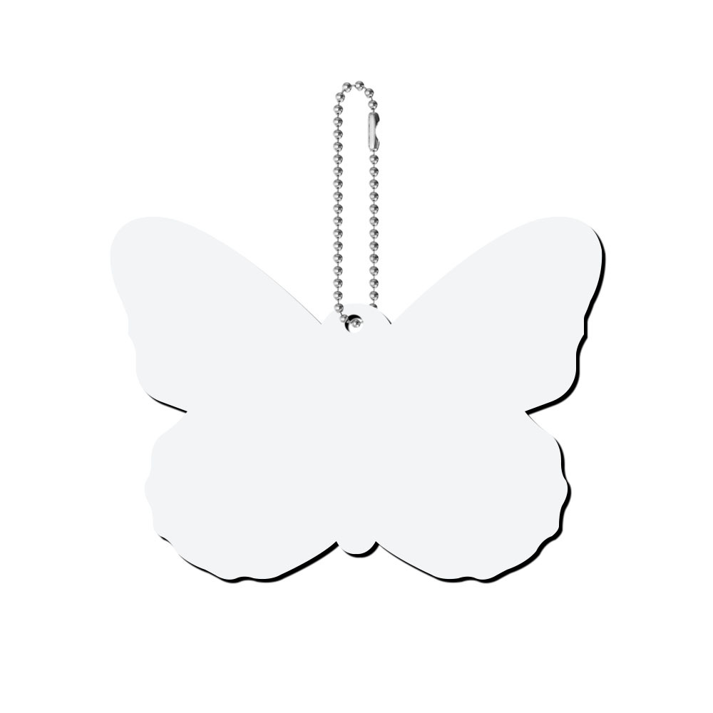 Custom Sublimation Butterfly Car Hanging Ornament; MDF Blank Car Pendant for Heat Transfer; Personalized Blank Memorial Gift for Couples, Women, Men