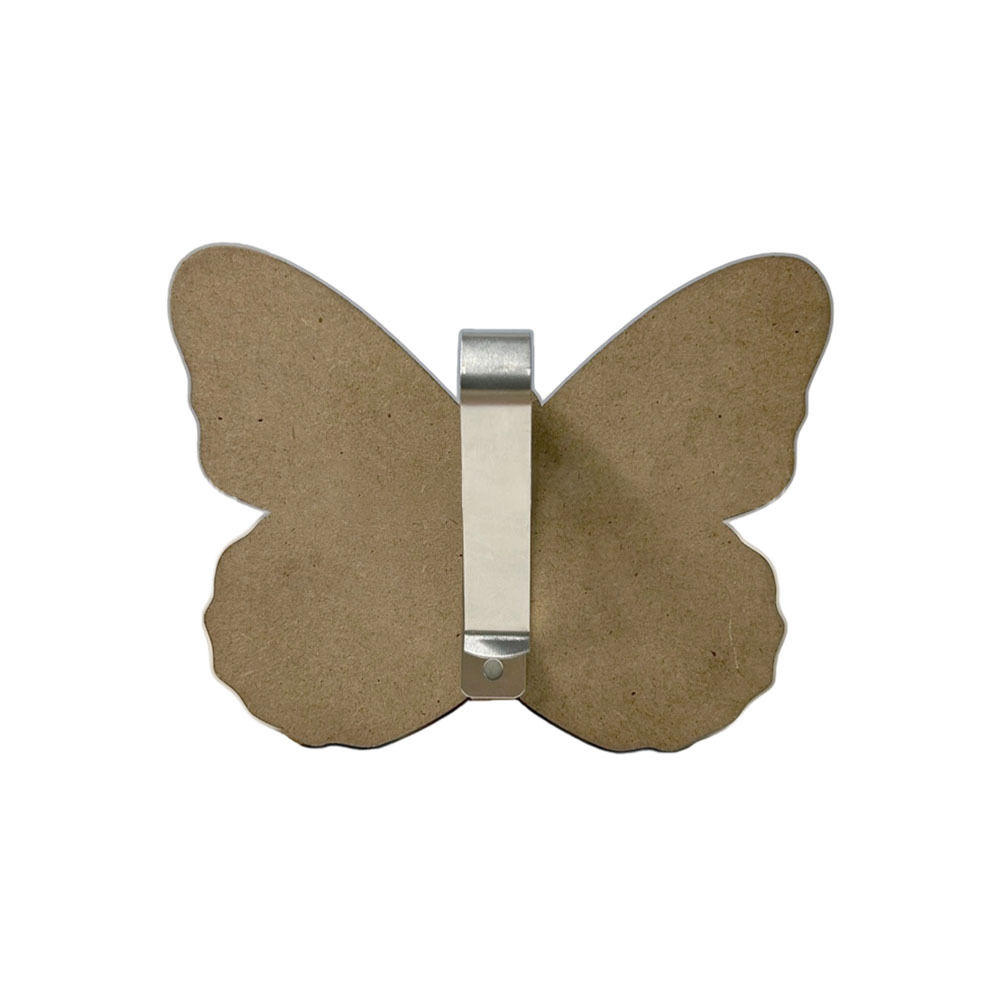 Sublimation Butterfly Shape Car Sun Visor Clip; MDF Car Sun Visor Photo Holder Blank for Heat Transfer; Sublimation Blank for Gift