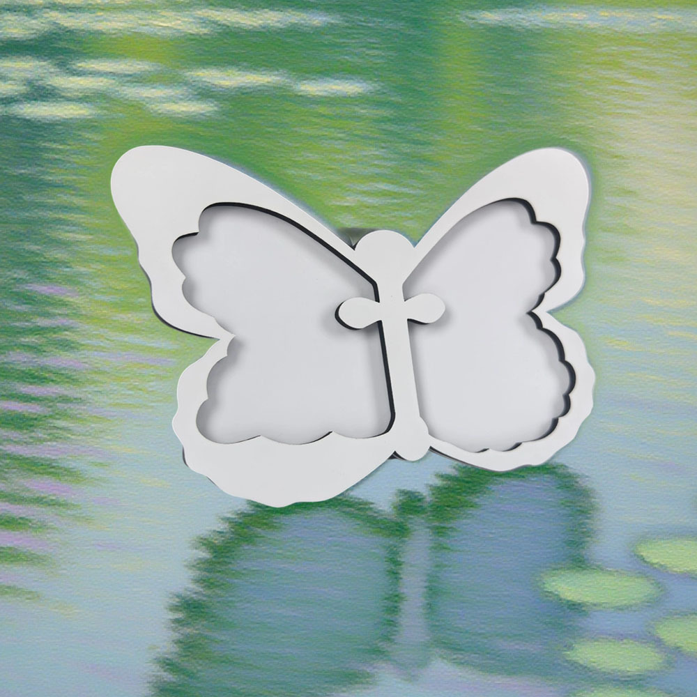 Sublimation Butterfly Shape Car Sun Visor Clip; MDF Car Sun Visor Photo Holder Blank for Heat Transfer; Sublimation Blank for Gift