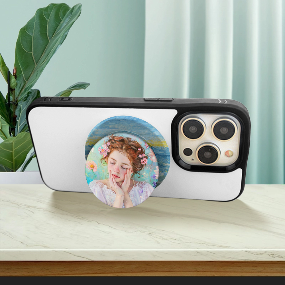 DIY Sublimation Phone Grip Holder with Magnetic; Customizable Film Blank for Heat Transfer; Sublimation Personalized Phone Accessories