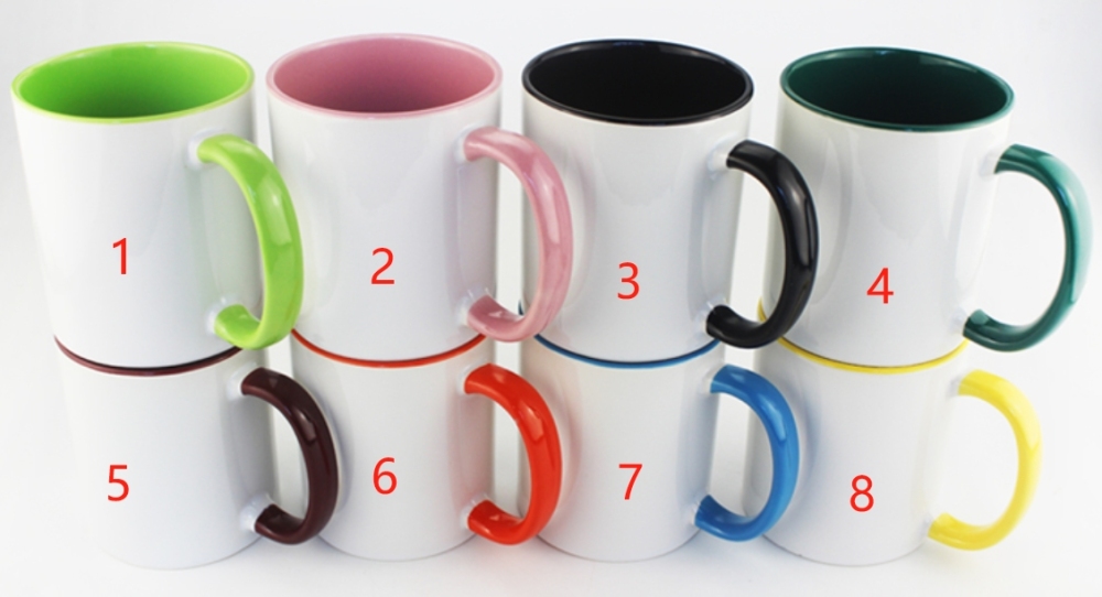 White Ceramic Sublimation Mug - 11oz Blank Heat Transfer Mug for Custom Designs, Dishwasher Safe & Professional Printing