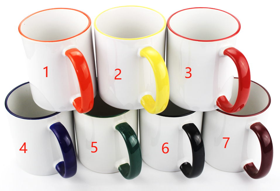 White Ceramic Sublimation Mug - 11oz Blank Heat Transfer Mug for Custom Designs, Dishwasher Safe & Professional Printing