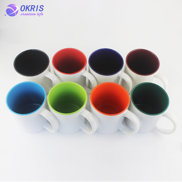 White Ceramic Sublimation Mug - 11oz Blank Heat Transfer Mug for Custom Designs, Dishwasher Safe & Professional Printing