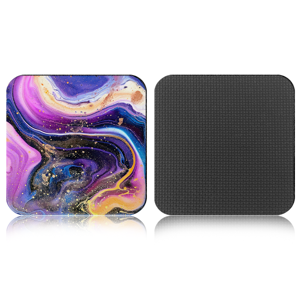 Custom Sublimation Blank Neoprene Cup Coaster - Heat Transfer Ready Drink Coasters for DIY Personalized Designs