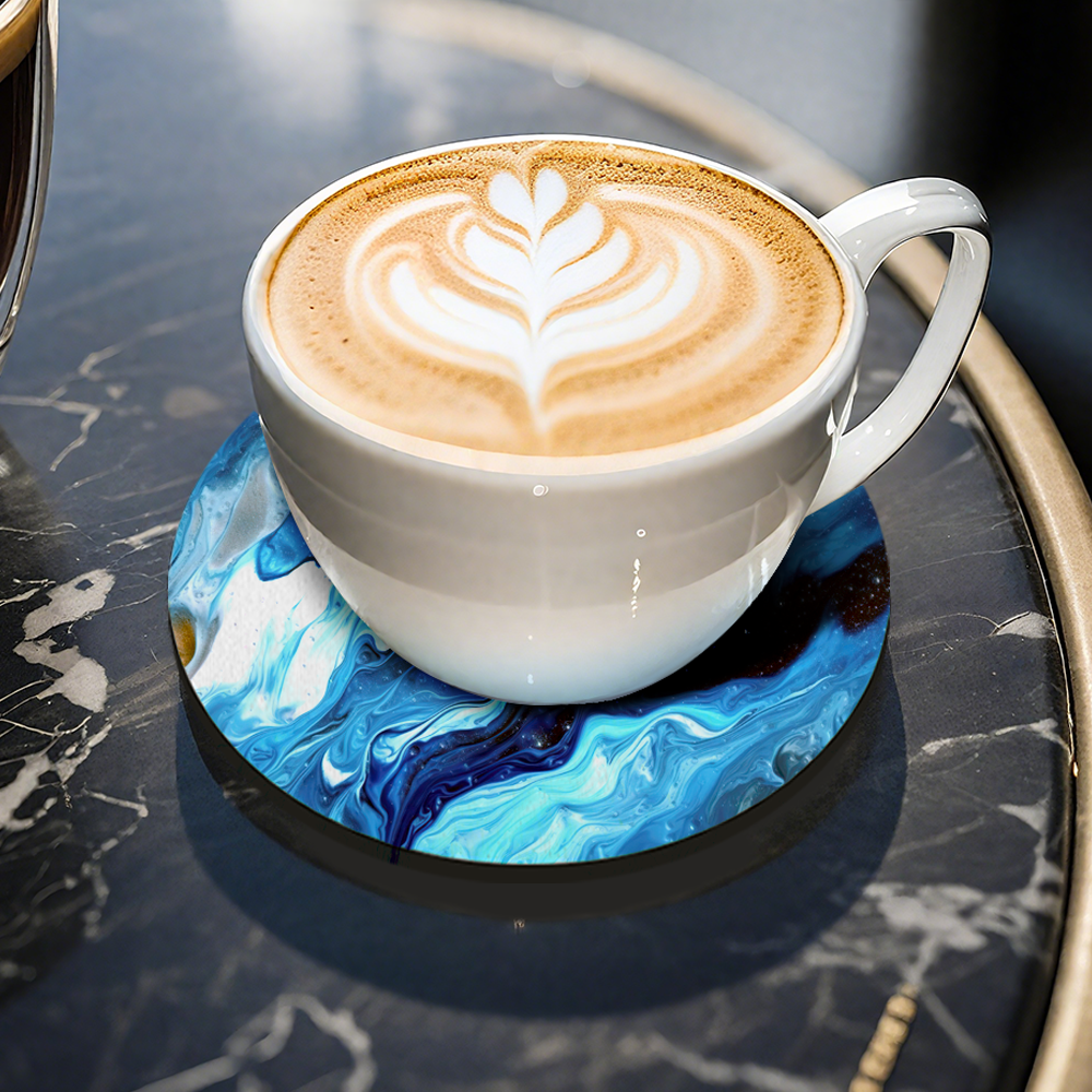 Custom Sublimation Blank Neoprene Cup Coaster - Heat Transfer Ready Drink Coasters for DIY Personalized Designs