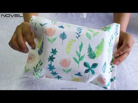 Sublimation Cotton Linen Napkin Holder & Blank White Tissue Bag: Personalized Heat Transfer Blanks for Home, Office & Car