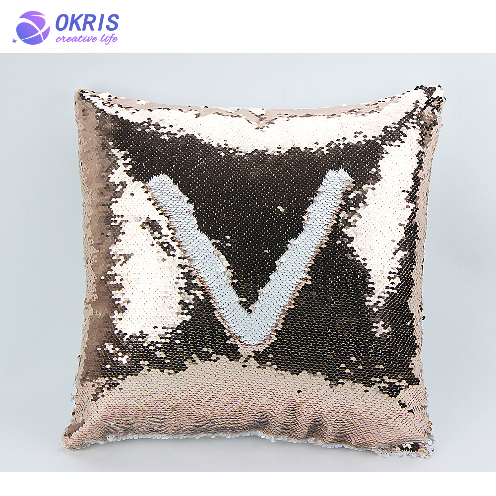 Sublimation Blanks Sequin Pillow Covers: Personalized Reversible Magic Swipe Cases for Heat Transfer, Ideal for Friends & Family Decor