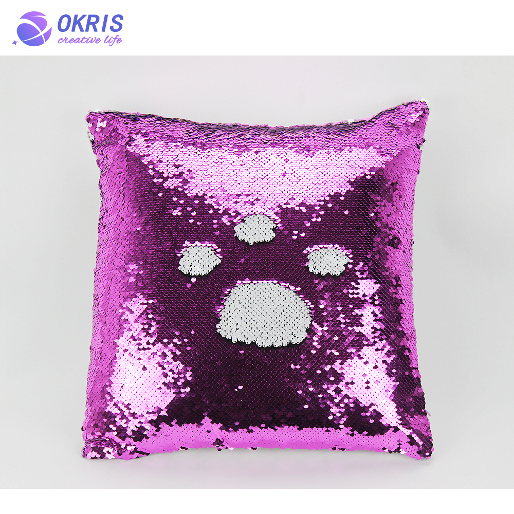 Sublimation Blanks Sequin Pillow Covers: Personalized Reversible Magic Swipe Cases for Heat Transfer, Ideal for Friends & Family Decor