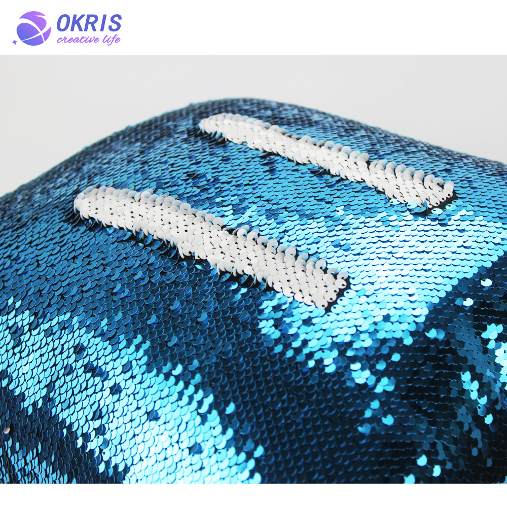 Sublimation Blanks Sequin Pillow Covers: Personalized Reversible Magic Swipe Cases for Heat Transfer, Ideal for Friends & Family Decor
