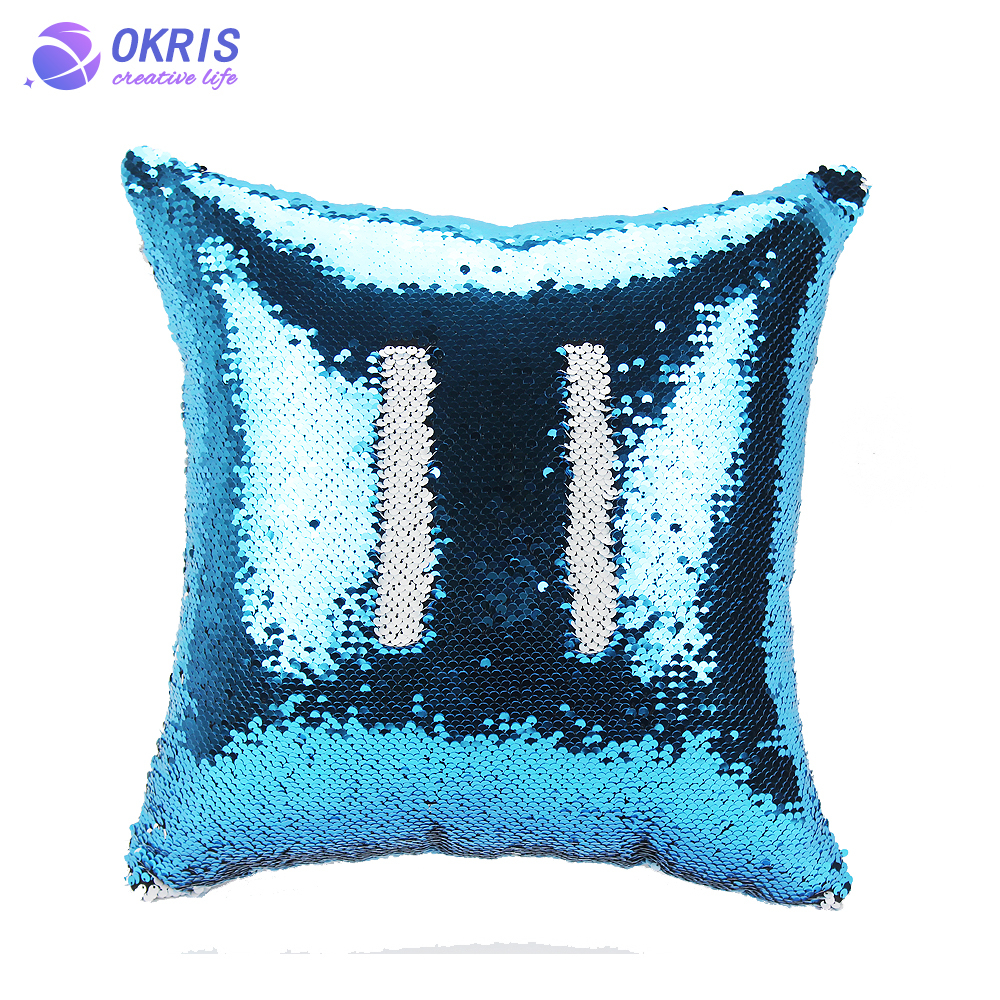 Sublimation Blanks Sequin Pillow Covers: Personalized Reversible Magic Swipe Cases for Heat Transfer, Ideal for Friends & Family Decor