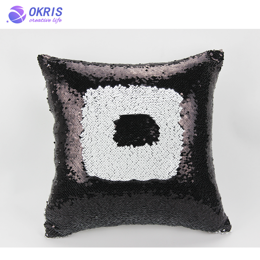 Sublimation Blanks Sequin Pillow Covers: Personalized Reversible Magic Swipe Cases for Heat Transfer, Ideal for Friends & Family Decor