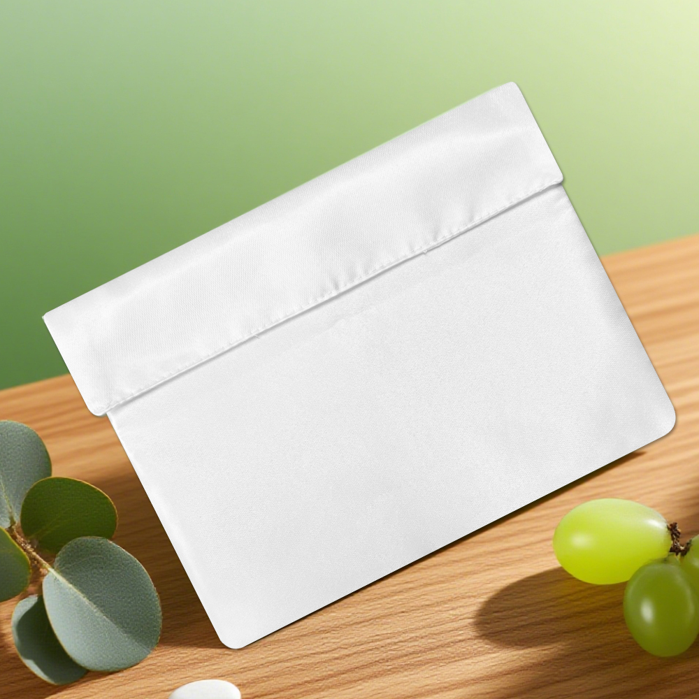 DIY Sublimation Blank Polyester Storage Bag: Multipurpose Heat Transfer Bag for Makeup, Travel, Cosmetics & Pet Health Certificates