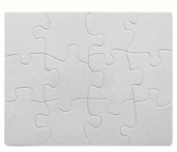 Sublimation DIY Blank Cardboard Puzzle; Personalized 15 Different Size Jigsaw Puzzle Blank for Heat Transfer