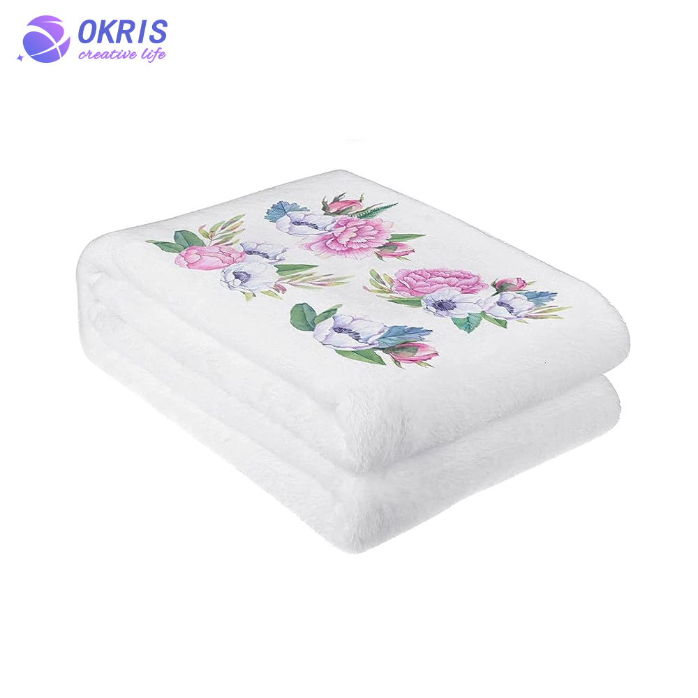 DIY Sublimation White Blank 300g Flannel Pet Blanket with Different Sizes; Heat Transfer Blank Blanket for Pet