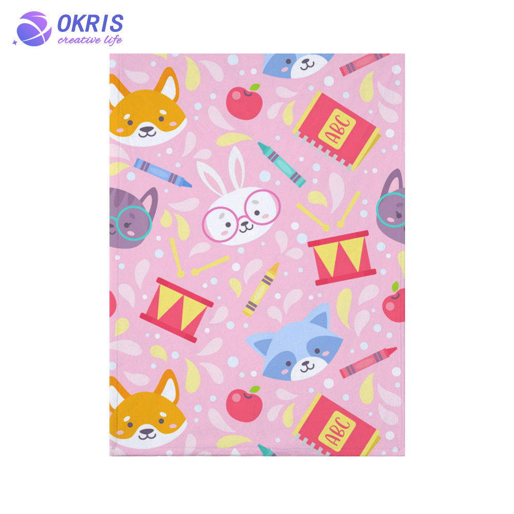 DIY Sublimation White Blank 300g Flannel Pet Blanket with Different Sizes; Heat Transfer Blank Blanket for Pet