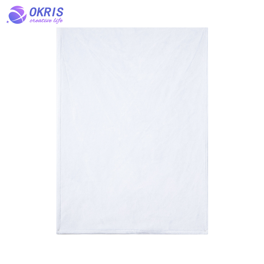 DIY Sublimation White Blank 300g Flannel Pet Blanket with Different Sizes; Heat Transfer Blank Blanket for Pet