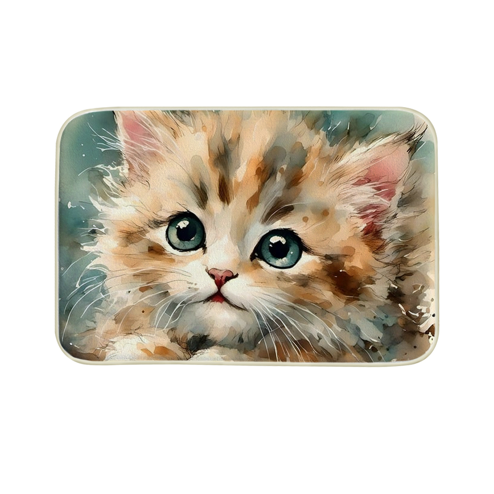 Personalized Non-Slip Absorbent Sublimation Pet Mat; DIY Heat Transfer Short Plush Door Mats