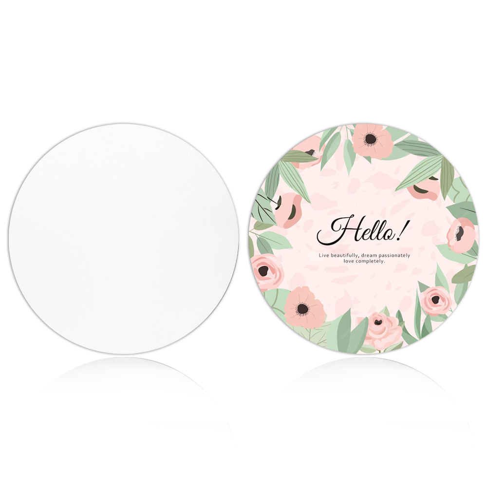 Personalized Sublimation Blank MDF Coaster with Cork-Backed; Wood Hardboard Coasters Blank for Heat Transfer