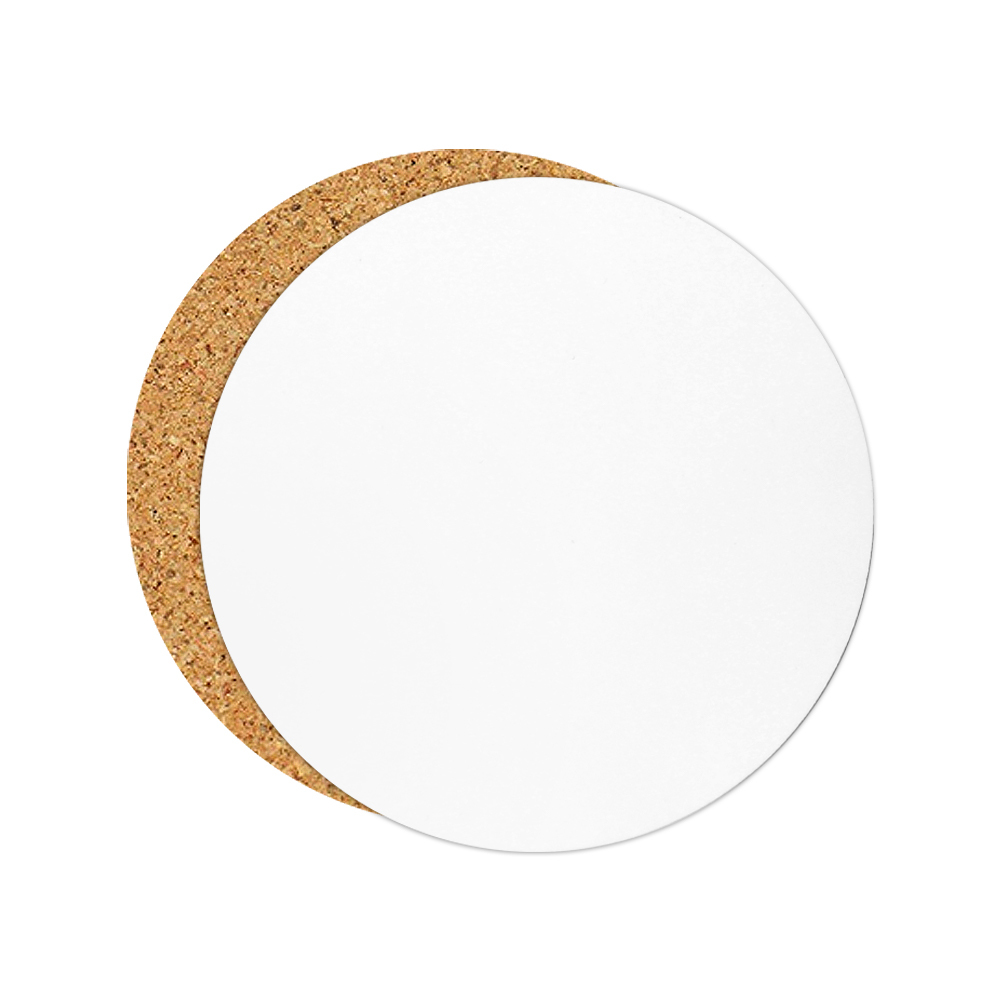 Personalized Sublimation Blank MDF Coaster with Cork-Backed; Wood Hardboard Coasters Blank for Heat Transfer