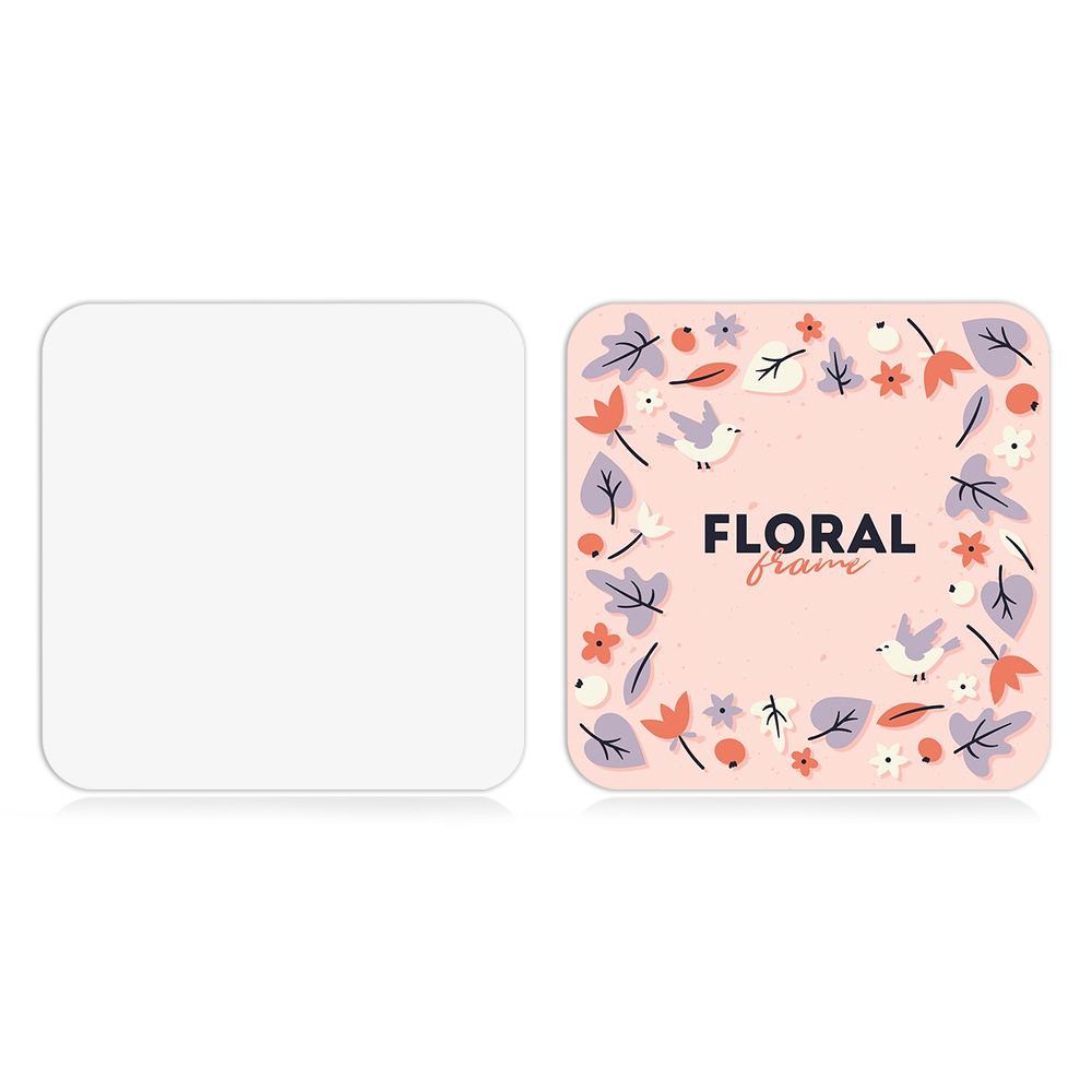 Personalized Sublimation Blank MDF Coaster with Cork-Backed; Wood Hardboard Coasters Blank for Heat Transfer