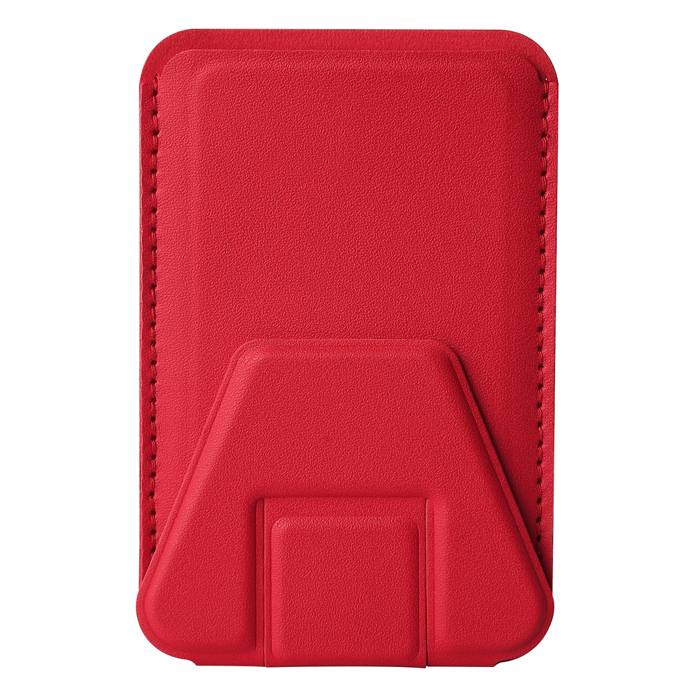 PU Leather Phone Holder with Double-Sided Adhesive & Card Slot – 24 Color Options, Strong Sticky Back for Desk/Car/Wall Mount (Universal Fit for All Phones)