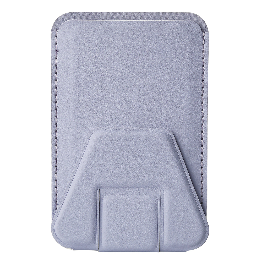 PU Leather Phone Holder with Double-Sided Adhesive & Card Slot – 24 Color Options, Strong Sticky Back for Desk/Car/Wall Mount (Universal Fit for All Phones)