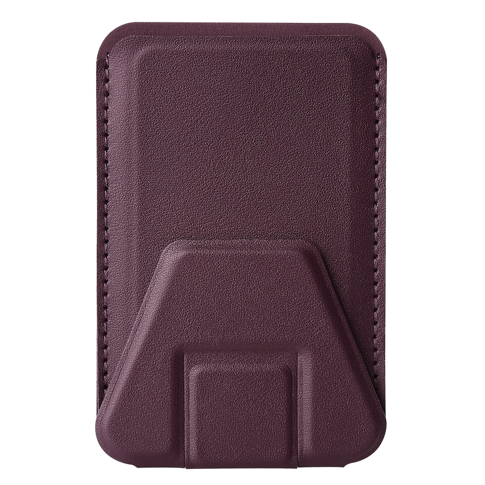 PU Leather Phone Holder with Double-Sided Adhesive & Card Slot – 24 Color Options, Strong Sticky Back for Desk/Car/Wall Mount (Universal Fit for All Phones)