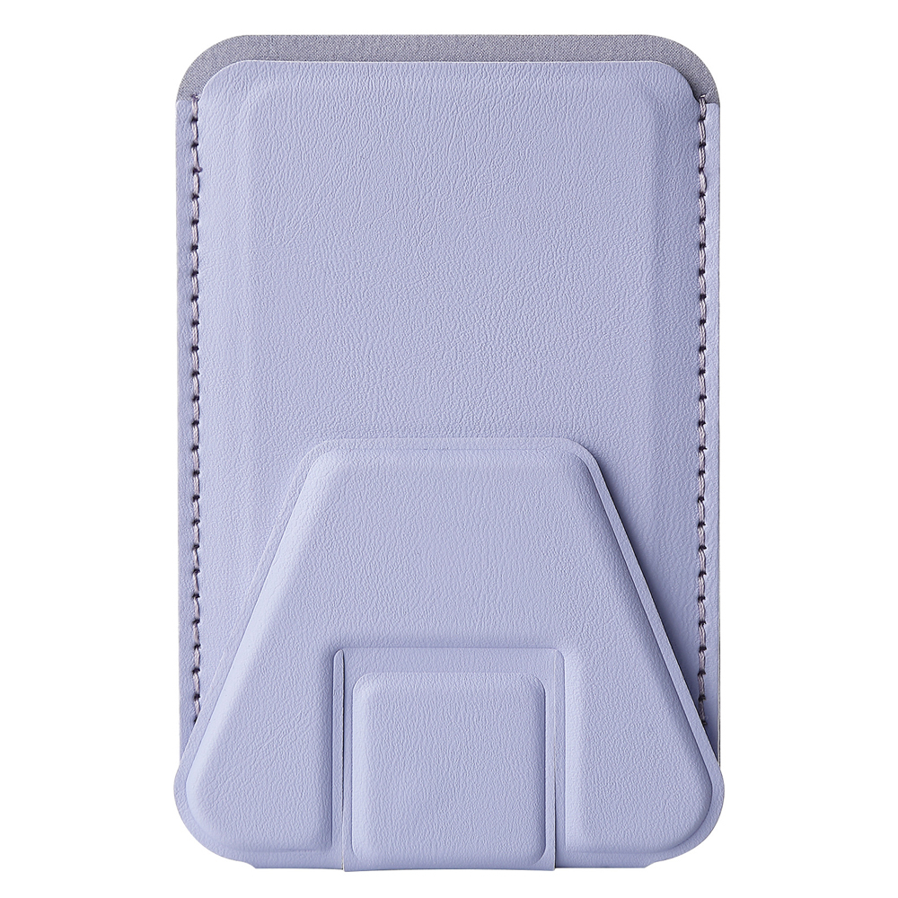 PU Leather Phone Holder with Double-Sided Adhesive & Card Slot – 24 Color Options, Strong Sticky Back for Desk/Car/Wall Mount (Universal Fit for All Phones)