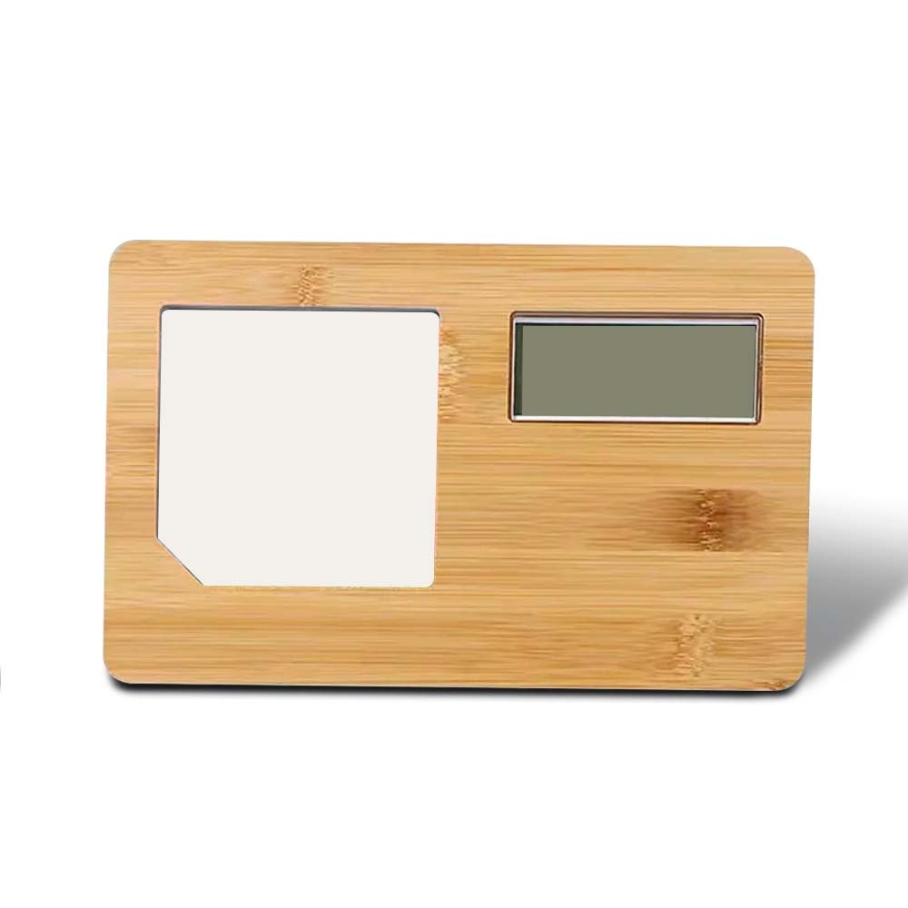 DIY Sublimation Bamboo Clock Photo Frame - Heat Transfer Blank Bamboo Photo Panel for Custom Design