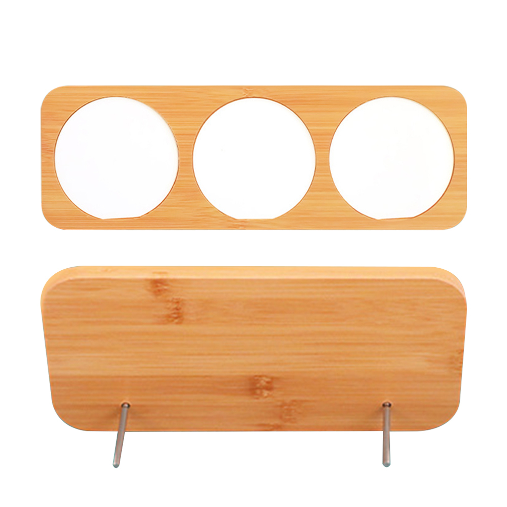 DIY Sublimation Bamboo Three-Row Photo Frame - Heat Transfer Blank Bamboo Photo Panel for Custom Design
