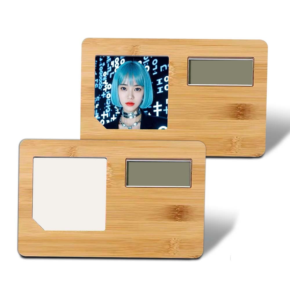DIY Sublimation Bamboo Clock Photo Frame - Heat Transfer Blank Bamboo Photo Panel for Custom Design