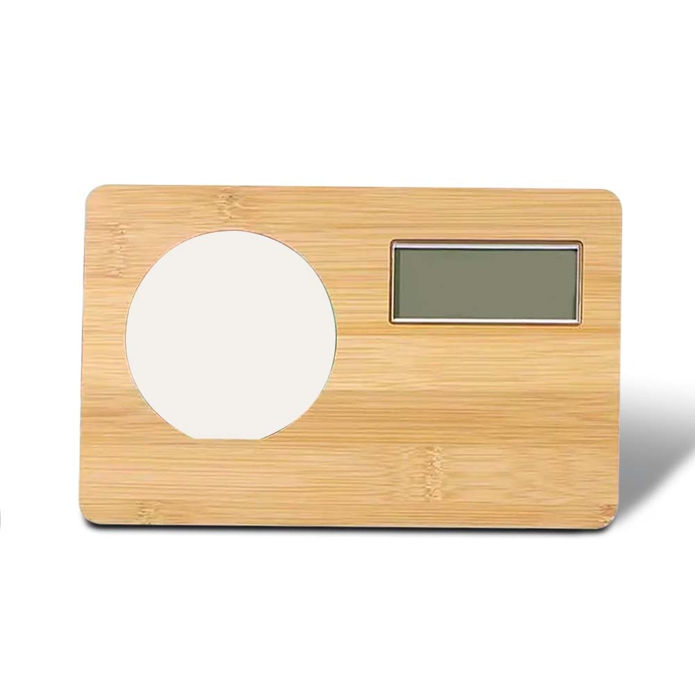 DIY Sublimation Bamboo Clock Photo Frame - Heat Transfer Blank Bamboo Photo Panel for Custom Design