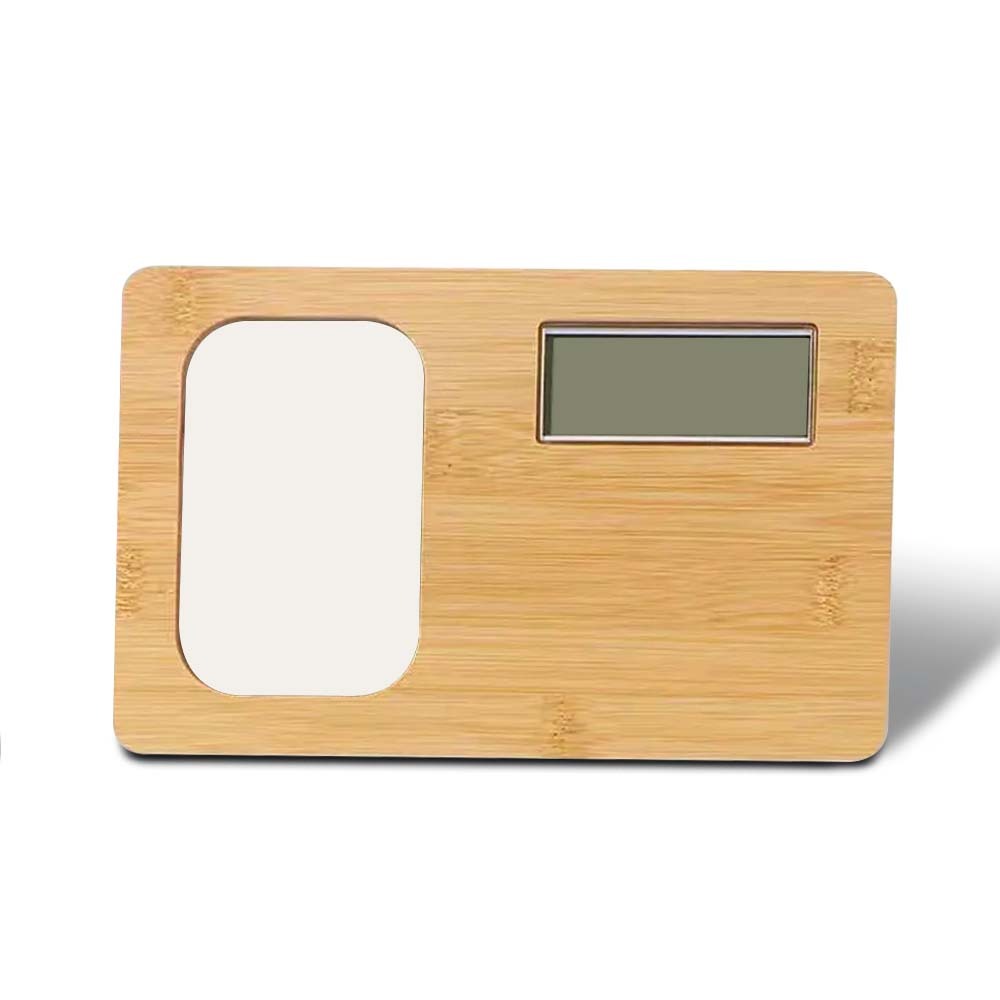 DIY Sublimation Bamboo Clock Photo Frame - Heat Transfer Blank Bamboo Photo Panel for Custom Design