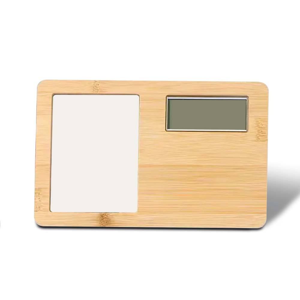 DIY Sublimation Bamboo Clock Photo Frame - Heat Transfer Blank Bamboo Photo Panel for Custom Design