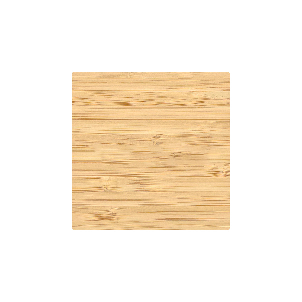 DIY Sublimation Blank Bamboo Coaster (Round & Square) - Heat Transfer Ready Bamboo Drink Coasters with Holder for Custom Designs