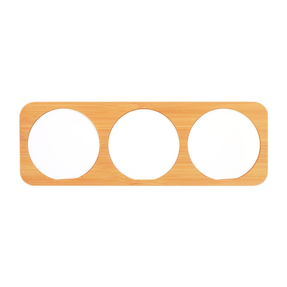 DIY Sublimation Bamboo Three-Row Photo Frame - Heat Transfer Blank Bamboo Photo Panel for Custom Design