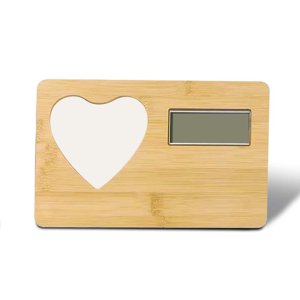 DIY Sublimation Bamboo Clock Photo Frame - Heat Transfer Blank Bamboo Photo Panel for Custom Design