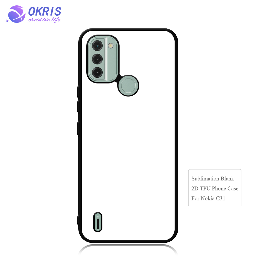 For Nokia C31 Sublimation Heat Transfer Phone Case - Custom 2D Printed TPU Cover for Nokia C31, DIY Personalized Design