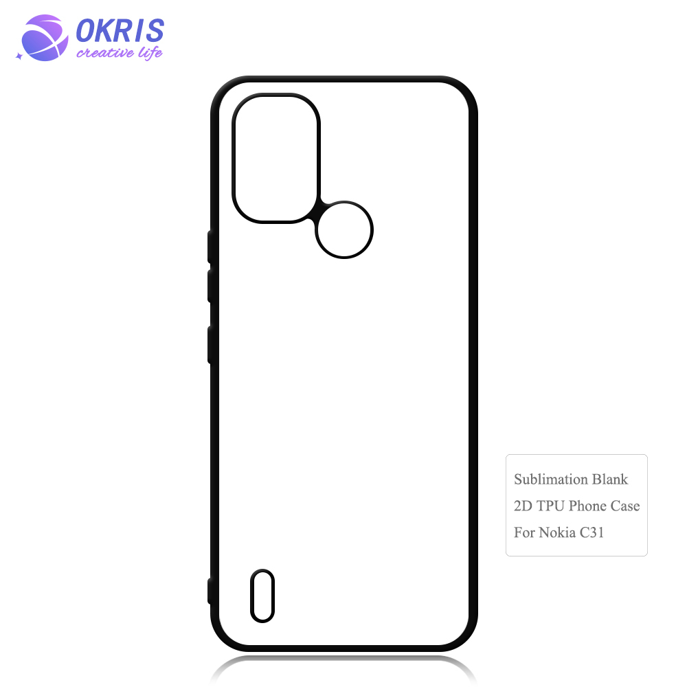 For Nokia C31 Sublimation Heat Transfer Phone Case - Custom 2D Printed TPU Cover for Nokia C31, DIY Personalized Design